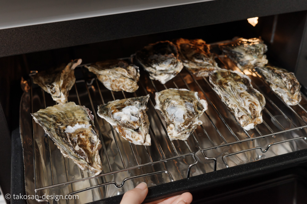 ヘルシオウォーターオーブンで焼き牡蠣